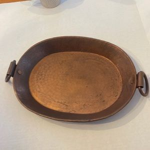 Vintage French copper ware casserole dish.